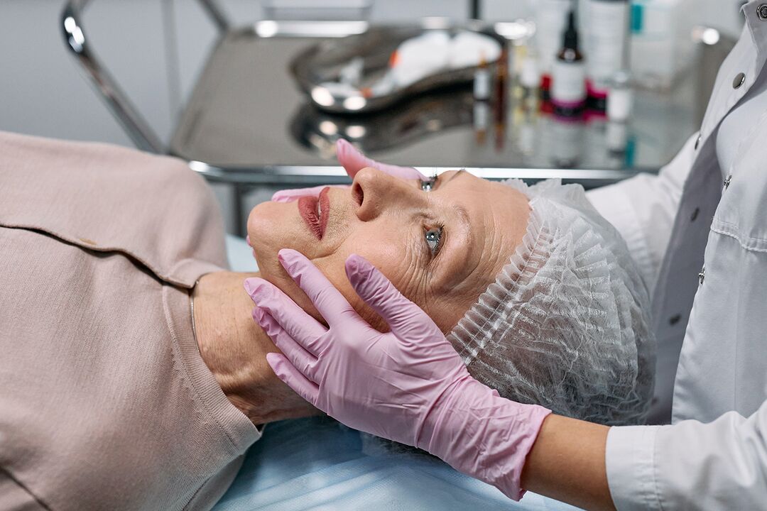 Preparing facial skin for a deep renewal, needed from 50 years onwards